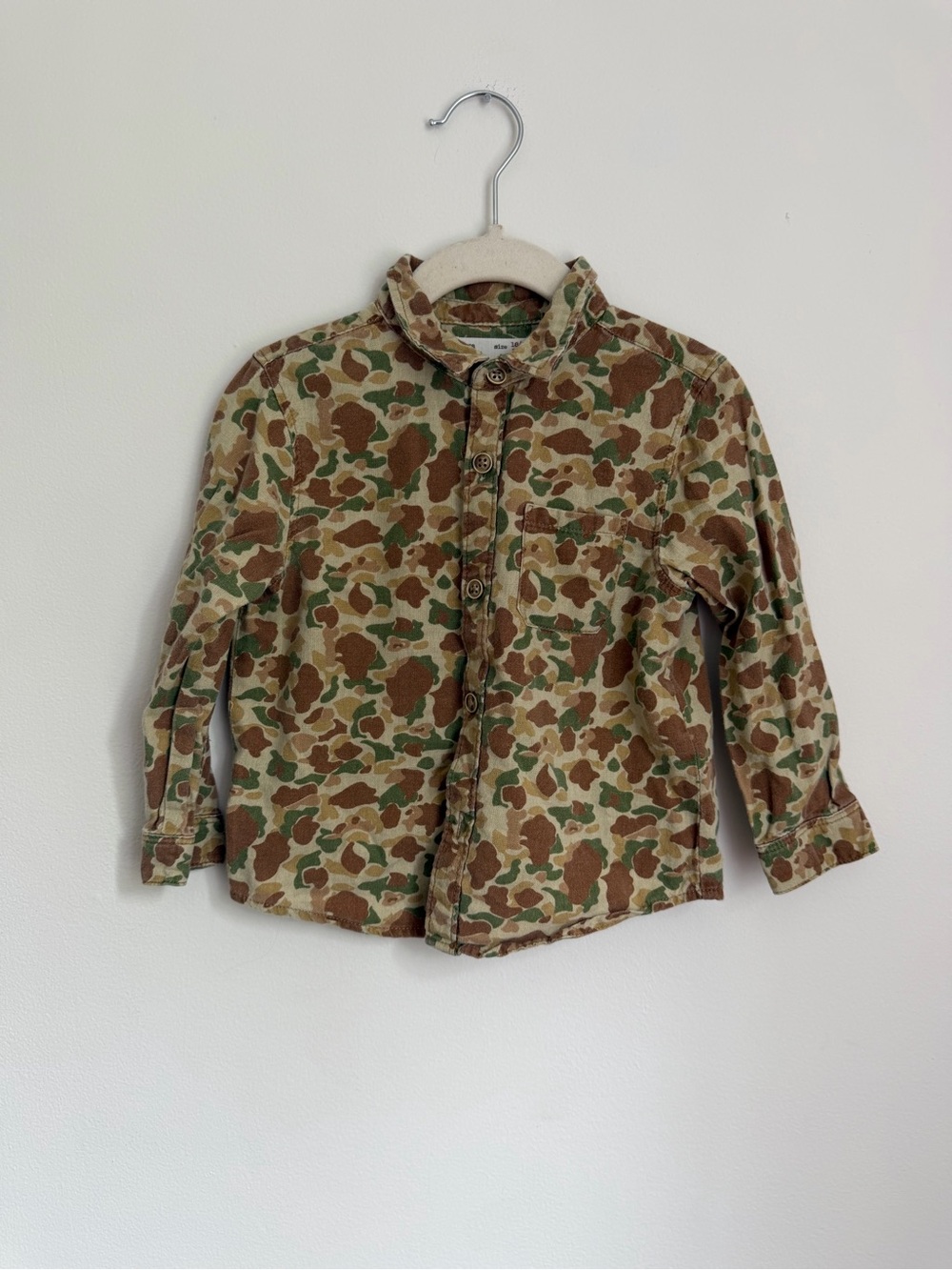 Zara Kids Camo Button-Up Shirt (Size 18-24m)
